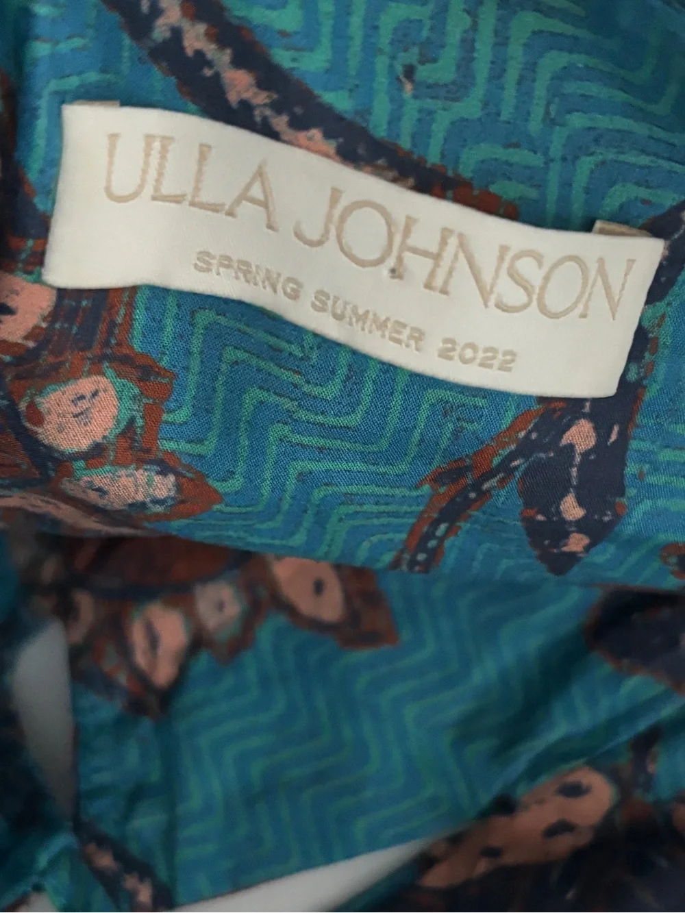 Ulla Johnson Isidro Romper Playsuit 6 Lagoon Teal Floral Print Resort Luxury